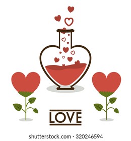 love concept with  romantic icons design, vector illustration eps 10