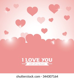 Love concept and romantic icons design, vector illustration 10 eps graphic.