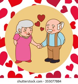 Love concept with romantic icons design, vector illustration 10 eps graphic.