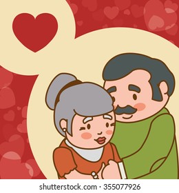 Love concept with romantic icons design, vector illustration 10 eps graphic.