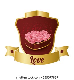 Love concept with romantic icons design, vector illustration 10 eps graphic.