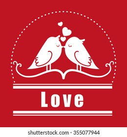 Love concept with romantic icons design, vector illustration 10 eps graphic.