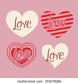 Love concept with romantic icons design, vector illustration 10 eps graphic.
