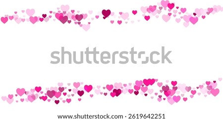 Love concept scattered hearts sweet vector design. Wedding romantic pattern. Beautiful pink hearts romance pattern. Cozy ornament.