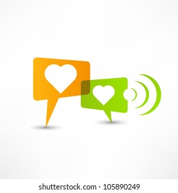 love. Concept speech bubbles