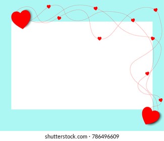 Love concept. vector design red heart with lines connection on white background.