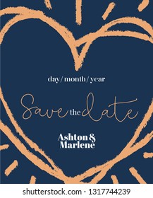 love concept vector template. blue wedding invitation. save the date card. jewellery poster mockup. eps 8.