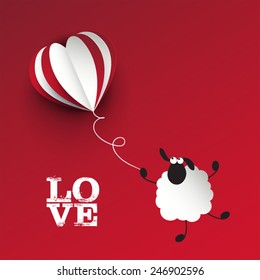 Love concept vector template | Valentine's day card