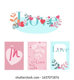 In love concept,Love letter. Flat layout template design,Copy space for greeting card , invitations card. Wedding ceremony, sweet pastel