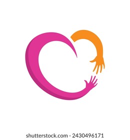 love, concern for fellow human beings logo vector icon illustration design 