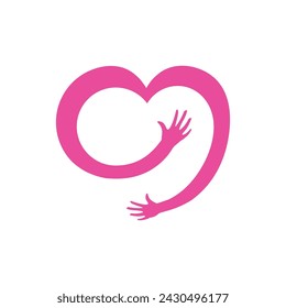 love, concern for fellow human beings logo vector icon illustration design 