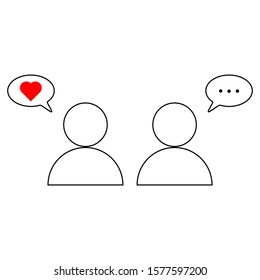 love confession icon vector minimal