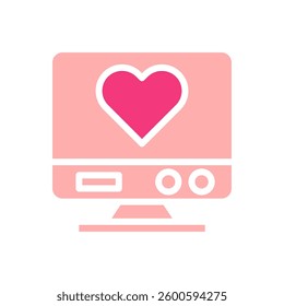 Love Connection, Heart on a Computer Screen