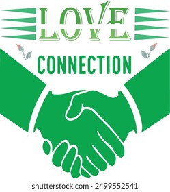Ilustración de estilo de Vector de conexión de amor .