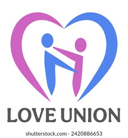 Love connects forever. My love. Love story. Symbol of love. EPS 10.