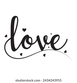 Love. Continuous line script. Cursive text i love you. Lettering vector inscription for poster, card, banner valentine day, wedding, tee, t shirt. Love calligraphy inscription.