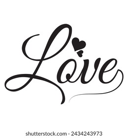 Amor. Guión de línea continua. Texto cursivo te amo. Inscripción de vector de letras para póster, tarjeta, banner, día de San Valentín, boda, camiseta, camiseta. Me encanta la inscripción de caligrafía.