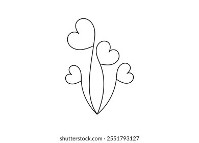 Amor continuo de una línea de dibujo de arte, concepto para el día de San Valentín.