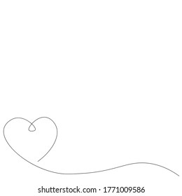 Love kontinuierliche Zeichnung einer Linie. Vektorgrafik