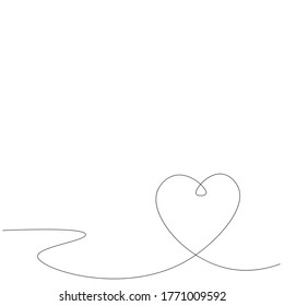 Love continuous one line drawing. Vector illustration