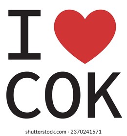 Me encanta el vector de tipografía de las Islas Cook
