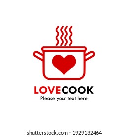 Love cook logo template illustration