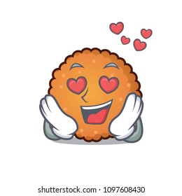 In love cookies mascot cartoon style