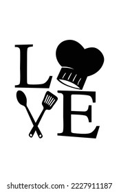 love cooking kitchen wall sticker
