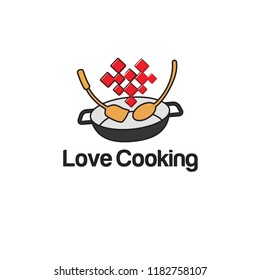 Love cooking logo template