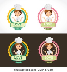 Love cooking Logo Template