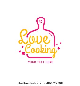 Love Cooking Logo,vector Logo Template