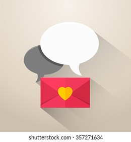Love correspondence - vector illustration