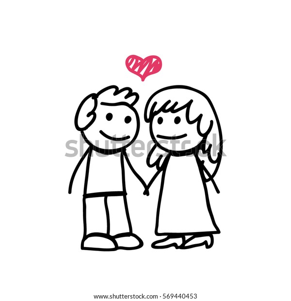 Love Couple Bride Groom Romantic Date Stock Vector (Royalty Free) 569440453