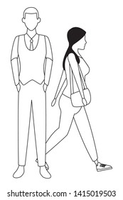 love couple cartoon vector illustration graphic design