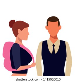 love couple cartoon vector illustration graphic design