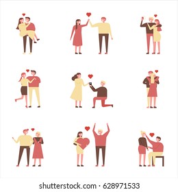 amor casal vetor ilustração projeto plano