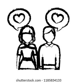 in love couple design