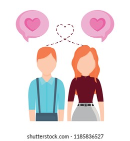 in love couple design