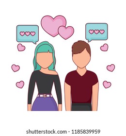 in love couple design