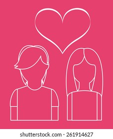 love couple design ,vector illustration eps10 graphic