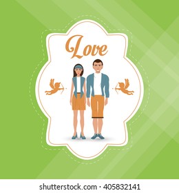 love and couple design , vector illustration