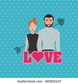 love and couple design , vector illustration