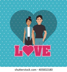 love and couple design , vector illustration