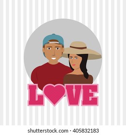 love and couple design , vector illustration