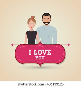love and couple design , vector illustration