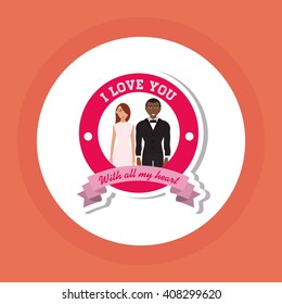 love and couple design , vector illustration
