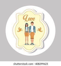 love and couple design , vector illustration