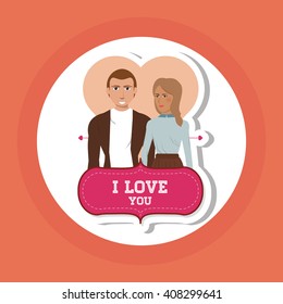 love and couple design , vector illustration