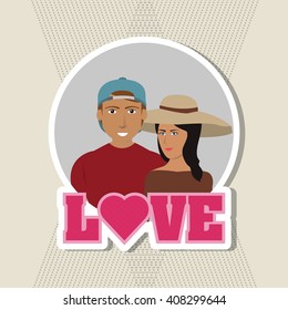 love and couple design , vector illustration