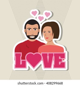 love and couple design , vector illustration